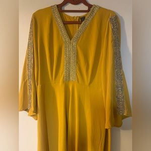Shein mustard dress